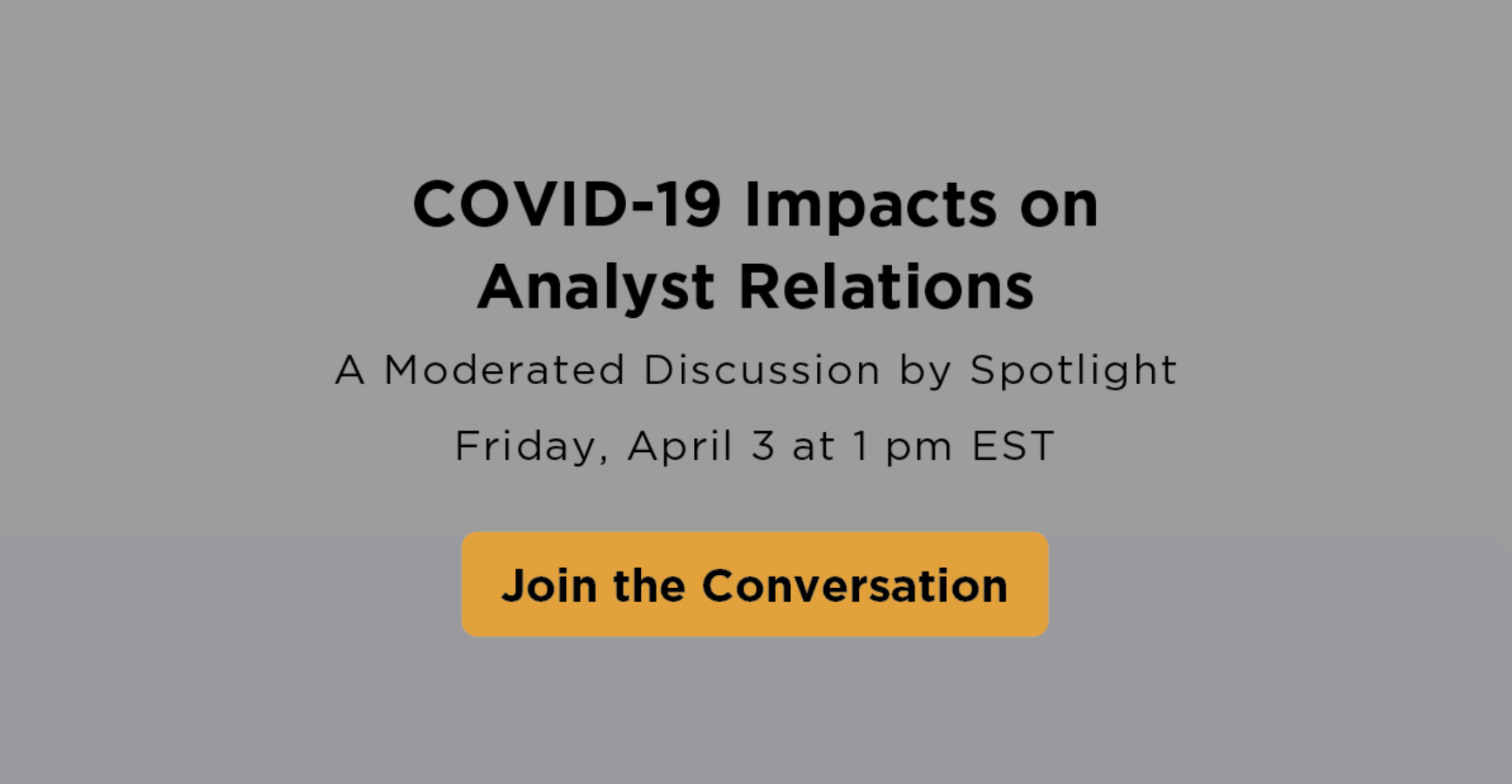 COVID-19 impacts on analyst relations